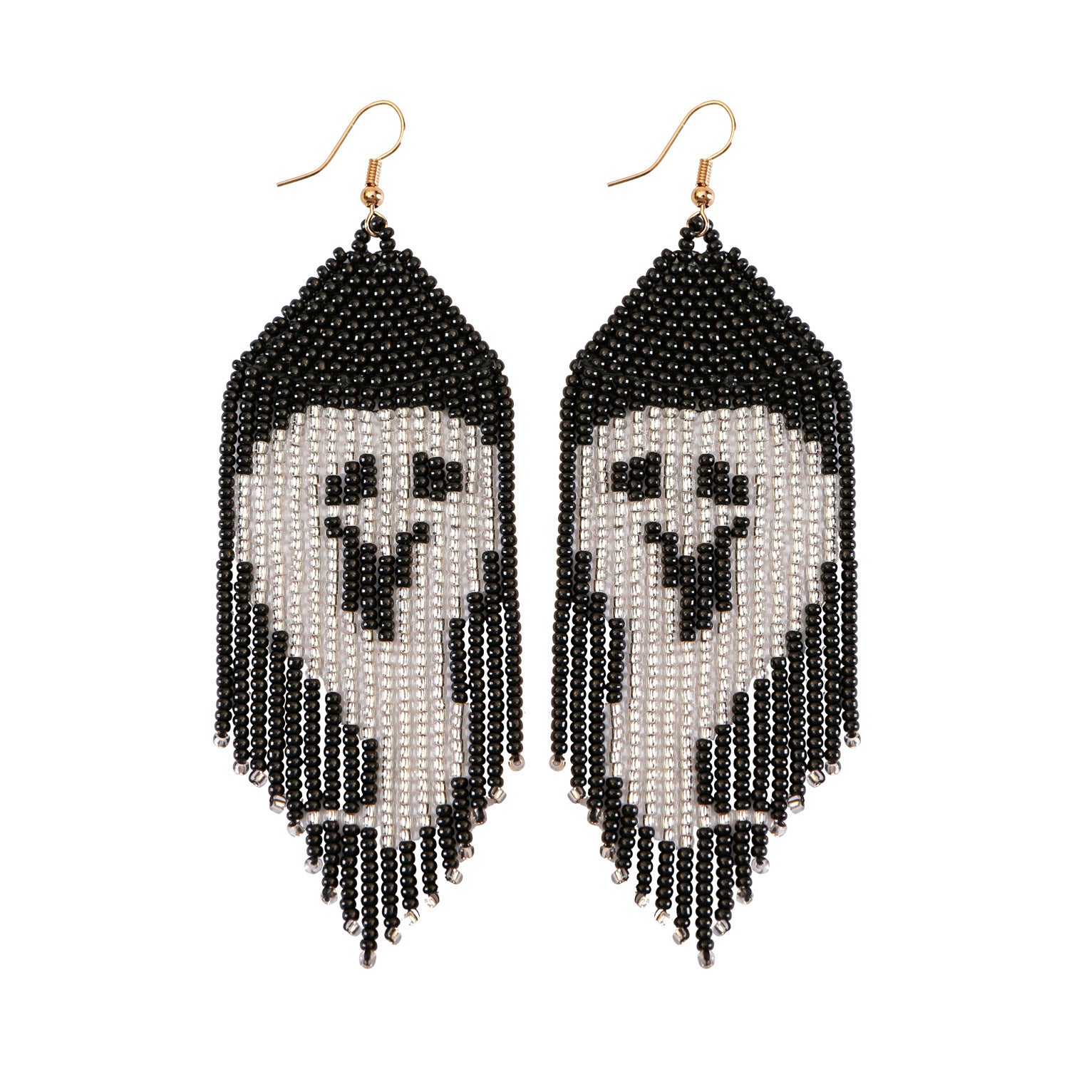 Wholesale Halloween Hat Ghost Creative Rice Bead Pumpkin Bat Exaggerated Earrings